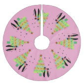 ミッドセンチュリーモダンキャックールトクリスマスツリー ブラッシュドポリエステルツリースカート (正面)