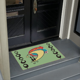 ミッドセンチュリーモダンキャットクールブーメランムーンドormat ドアマット