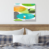 ミッドセンチュリーモダンキャンバスプリント原子III キャンバスプリント (インサイチュ (寝室))