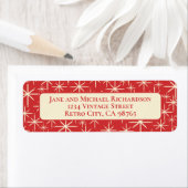 ミッドセンチュリーモダンキラキラ原子星レトロ赤 ラベル (インサイチュ)