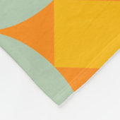 ミッドセンチュリーモダンキルトタイルパターンレトロパステル フリースブランケット (角)