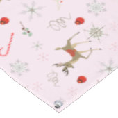 ミッドセンチュリーモダンクリスマスのトナカイ飴 テーブルクロス (アングル)