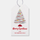 ミッドセンチュリーモダンクリスマスアルミツリー ギフトタグ (正面)