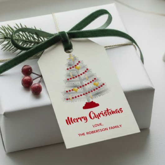 ミッドセンチュリーモダンクリスマスアルミツリー ギフトタグ