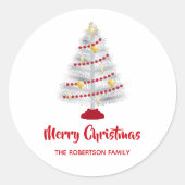 ミッドセンチュリーモダンクリスマスアルミツリー ラウンドシール (正面)