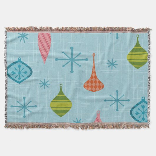 ミッドセンチュリーモダンクリスマスオーナメント スローブランケット (正面)