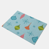 ミッドセンチュリーモダンクリスマスオーナメント ドアマット (アングル)