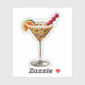 ミッドセンチュリーモダンクリスマスキャンディマルティーニ シール (シート)