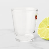 ミッドセンチュリーモダンクリスマスクランベリーマルティーニ ショットグラス (左)