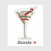 ミッドセンチュリーモダンクリスマスクランベリーマルティーニ シール (シート)