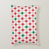 ミッドセンチュリーモダンクリスマススターレトロパターン アクセントクッション (正面(垂直))