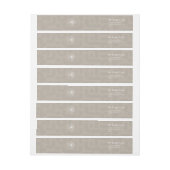 ミッドセンチュリーモダンクリスマススノーフレーク原子 ラップアラウンドラベル (シート)