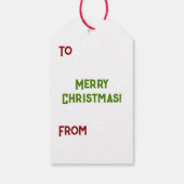 ミッドセンチュリーモダンクリスマスツリーレトロロケット ギフトタグ (裏面)