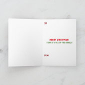 ミッドセンチュリーモダンクリスマスツリーレトロロケット シーズンカード (内部)