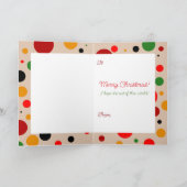 ミッドセンチュリーモダンクリスマスツリーレトロロケット シーズンカード (内部)