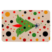 ミッドセンチュリーモダンクリスマスツリーレトロロケット マグネット (横)