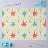 ミッドセンチュリーモダンクリスマスパターンティッシュペーパー 薄葉紙 (クラフト)