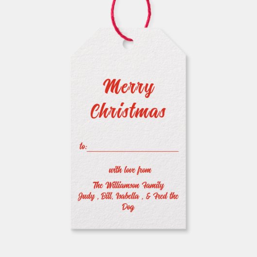 ミッドセンチュリーモダンクリスマスプレゼント&キャンディーケーン ギフトタグ (裏面)