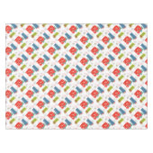 ミッドセンチュリーモダンクリスマスプレゼント&キャンディーケーン テーブルクロス (正面(横))