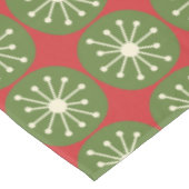 ミッドセンチュリーモダンクリスマスレトロ原子ドット テーブルクロス (アングル)