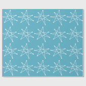 ミッドセンチュリーモダンクリスマス原子スターバストスター ラッピングペーパー (フラット)