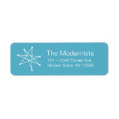 ミッドセンチュリーモダンクリスマス原子スターバストスター ラベル (正面)