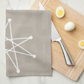 ミッドセンチュリーモダンクリスマス原子MCMモダン星 キッチンタオル (四つ折り)