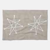 ミッドセンチュリーモダンクリスマス原子MCMモダン星 キッチンタオル (横)