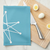 ミッドセンチュリーモダンクリスマス原子MCMモダン星 キッチンタオル (四つ折り)