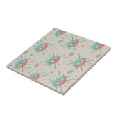 ミッドセンチュリーモダンクレセントターコイズピンク タイル (側面)