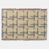 ミッドセンチュリーモダンクロスストライプパターン スローブランケット (正面)