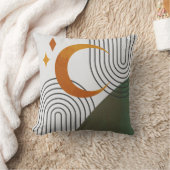 ミッドセンチュリーモダングミニマル・グリーン・オレンジ クッション (ブランケット)