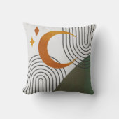 ミッドセンチュリーモダングミニマル・グリーン・オレンジ クッション (正面)
