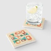 ミッドセンチュリーモダングラフィックGoogieコースターストーン ストーンコースター (横)