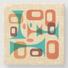 ミッドセンチュリーモダングラフィックGoogieコースターストーン ストーンコースター