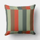 ミッドセンチュリーモダングリーンとオレンジ クッション (裏面)