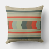 ミッドセンチュリーモダングリーンとオレンジ クッション (裏面)