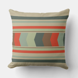 ミッドセンチュリーモダングリーンとオレンジ クッション