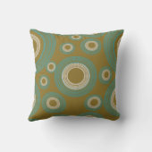 ミッドセンチュリーモダングリーンサークル装飾用クッション クッション (裏面)