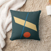 ミッドセンチュリーモダングリーン幾何形状 クッション (ブランケット)