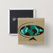 ミッドセンチュリーモダングローブアートボタン 缶バッジ (正面&裏面)