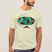 ミッドセンチュリーモダングローブアートTシャツ Tシャツ (正面)