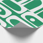 ミッドセンチュリーモダンケリーグリーンパイケパターン ラッピングペーパー (角)