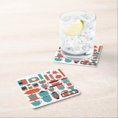 ミッドセンチュリーモダンコースター スクエアペーパーコースター (インサイチュ)