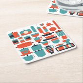 ミッドセンチュリーモダンコースター スクエアペーパーコースター (アングル)