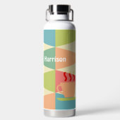 ミッドセンチュリーモダンコーヒパーソナライズされたー ウォーターボトル (背面)