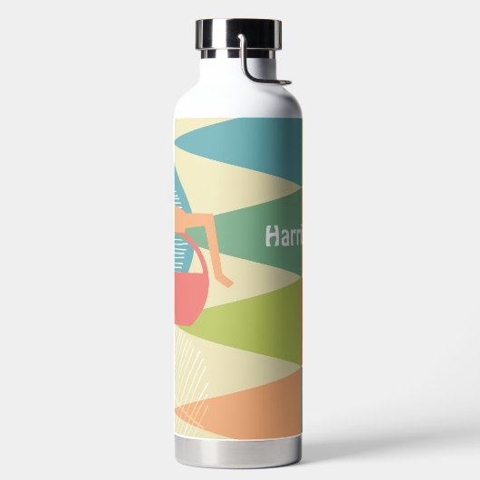 ミッドセンチュリーモダンコーヒパーソナライズされたー ウォーターボトル (左面)