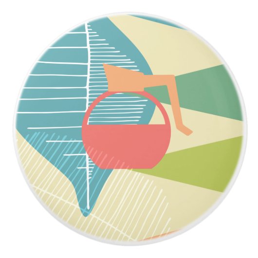 ミッドセンチュリーモダンコーヒーカラベル セラミックノブ (正面)