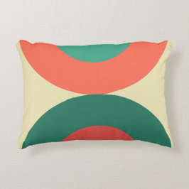 ミッドセンチュリーモダンコーラルミント アクセントクッション