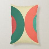 ミッドセンチュリーモダンコーラルミント アクセントクッション (正面(垂直))